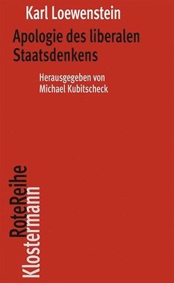 bokomslag Apologie Des Liberalen Staatsdenkens