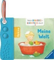 bokomslag Mein Knuddel-Knautsch-Buch: flip&pop. Meine Welt (mit Pop-it Beißleiste); weiches Stoffbuch, waschbares Badebuch, Babyspielzug ab 0 Monate, Sensorik Spielzeug aus Silikon