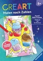 Ravensburger CreArt Malen nach Zahlen ab 5: Kawaii Süße Freunde, Malbuch, 24 Motive, Zauberpapier 1