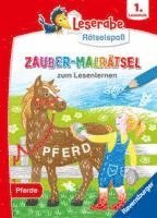 bokomslag Ravensburger Leserabe Zauber-Malrätsel zum Lesenlernen: Pferde (1. Lesestufe), Zauberpapier-Malbuch, Rätsel, Lesen lernen Vorschule, Rätselbuch ab 6 Jahre