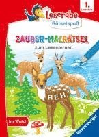 bokomslag Ravensburger Leserabe Zauber-Malrätsel zum Lesenlernen: Im Wald (1. Lesestufe), Malen auf Zauberpapier, Rätsel, Lesen lernen Vorschule, Rätselbuch ab 6 Jahre