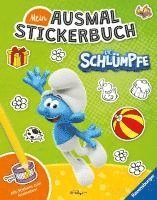 bokomslag Ravensburger Mein Ausmalstickerbuch Die Schlümpfe - Großes Buch mit über 250 Stickern, viele Sticker zum Ausmalen