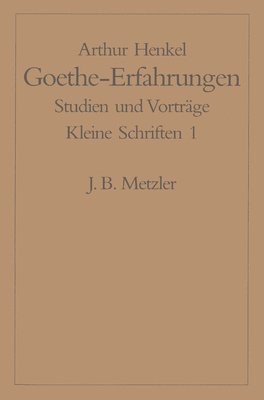 bokomslag Goethe-Erfahrungen