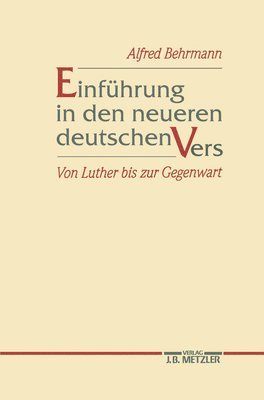 bokomslag Einführung in den neueren deutschen Vers