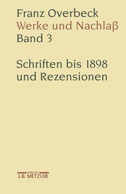 bokomslag Franz Overbeck: Werke und Nachla