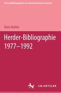 bokomslag Herder-Bibliographie 1977-1992