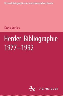 Herder-Bibliographie 1977-1992 1