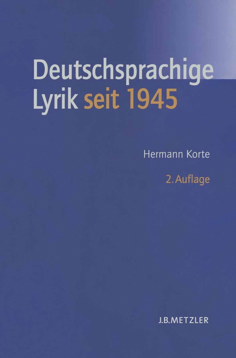 Hermann Korte - Deutschsprachige Lyrik seit 1945, Häftad