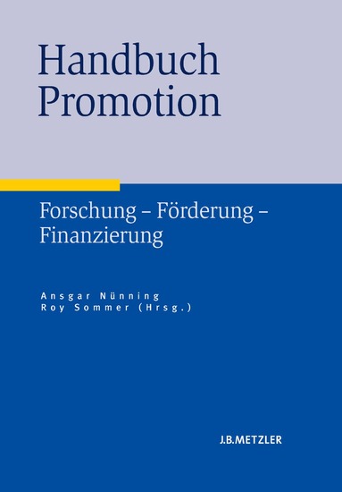 Ansgar Nünning - Handbuch Promotion, Inbunden