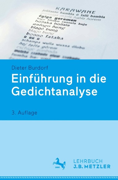 Dieter Burdorf - Einführung in die Gedichtanalyse, Häftad