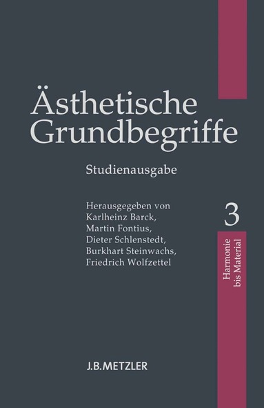 Karlheinz Barck, Martin Fontius, Dieter Schlenstedt, Burkhart Steinwachs, Friedrich Wolfzettel - Ästhetische Grundbegriffe, Häftad