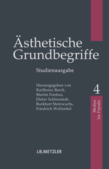 Karlheinz Barck, Martin Fontius, Dieter Schlenstedt, Burkhart Steinwachs, Friedrich Wolfzettel - Ästhetische Grundbegriffe, Häftad