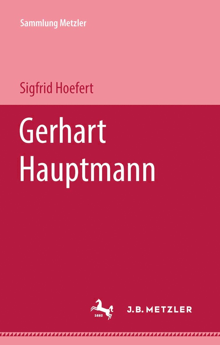 Sigfrid Hoefert - Gerhart Hauptmann, Häftad