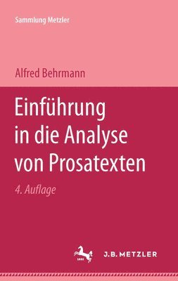 bokomslag Einfhrung in die Analyse von Prosatexten