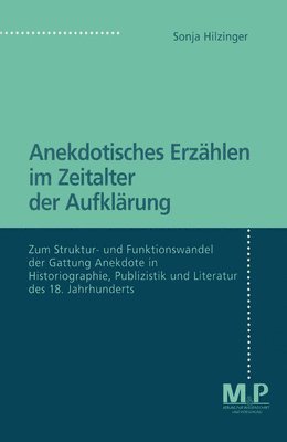 Anekdotisches Erzhlen im Zeitalter der Aufklrung 1