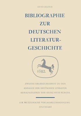 bokomslag Bibliographie zur deutschen Literaturgeschichte