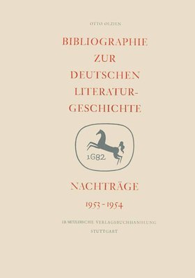 bokomslag Bibliographie zur deutschen Literaturgeschichte