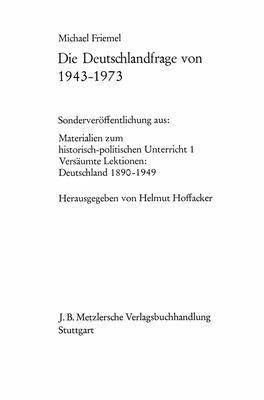 Die Deutschlandfrage von 19431973 1