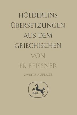 bokomslag Hlderlins bersetzungen aus dem Griechischen