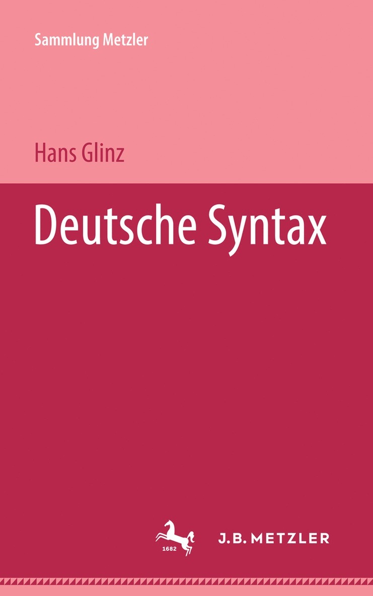Hans Glinz - Deutsche Syntax, Häftad