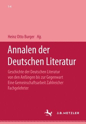 bokomslag Annalen der deutschen Literatur