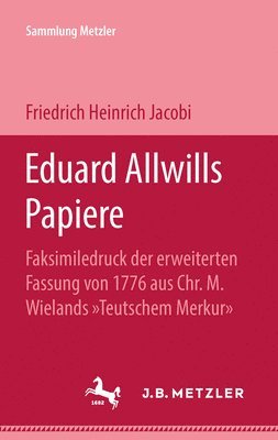 bokomslag Eduard Allwills Papiere