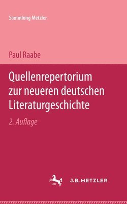 Quellenrepertorium zur neueren deutschen Literaturgeschichte 1