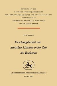 bokomslag Forschungsbericht zur deutschen Literatur in nder Zeit des Realismus