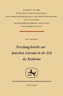 bokomslag Forschungsbericht zur deutschen Literatur in nder Zeit des Realismus