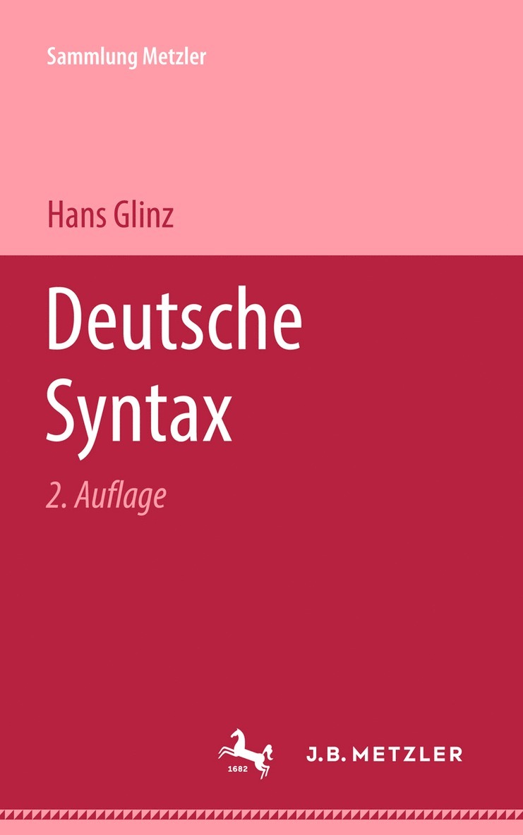 Hans Glinz - Deutsche Syntax, Häftad