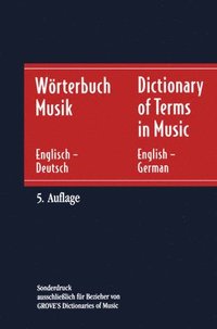 bokomslag Wrterbuch Musik / Dictionary of Terms in Music