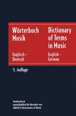 Wrterbuch Musik / Dictionary of Terms in Music 1