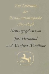 bokomslag Zur Literatur der Restaurationsepoche 18151848