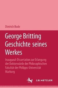 bokomslag Georg Britting Geschichte seines Werkes