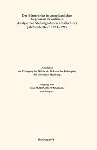 bokomslag Der Bürgerkrieg im amerikanischen Gegenwartsbewußtsein