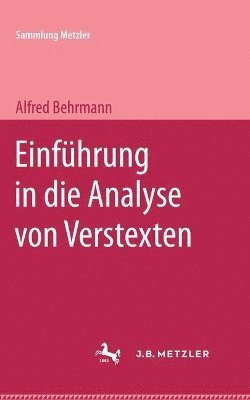 bokomslag Einfhrung in die Analyse von Verstexten