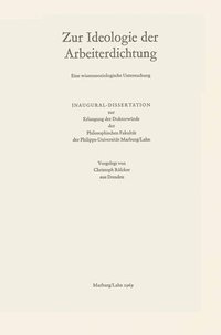 bokomslag Zur Ideologie der Arbeiterdichtung