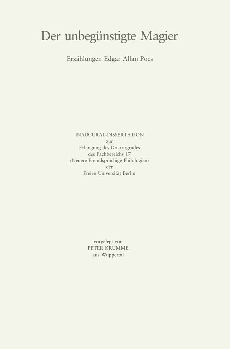 Der unbegünstigte Magier