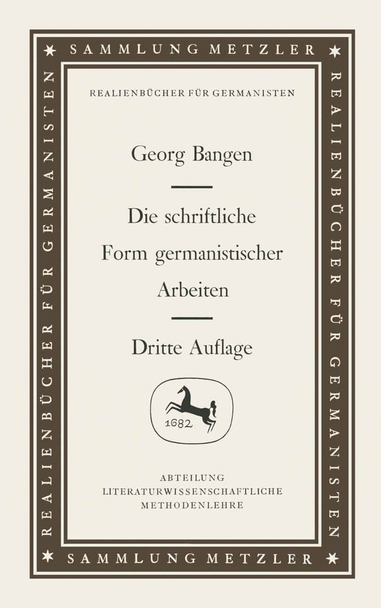 Georg Bangen - Die schriftliche Form germanistischer Arbeiten, Häftad