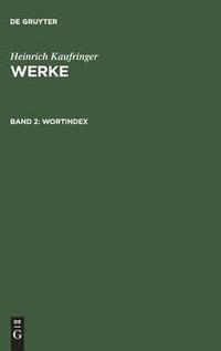bokomslag Werke, Band 2, Wortindex