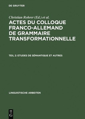 bokomslag Etudes de Smantique Et Autres