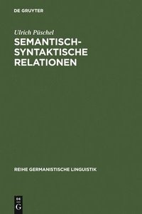 bokomslag Semantisch-syntaktische Relationen