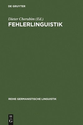 bokomslag Fehlerlinguistik