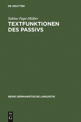 bokomslag Textfunktionen des Passivs