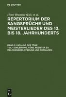 Paul Sappler, Johannes Rettelbach, Christian Naser - Katalog Der Töne: Bd. 2,1 Einleitung, Töne, Register Zu Melodieüberlieferung Und Tonnamen; Bd. 2,2 Register Zu Den Tonschemata, Inbunden