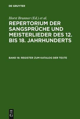 Register Zum Katalog Der Texte