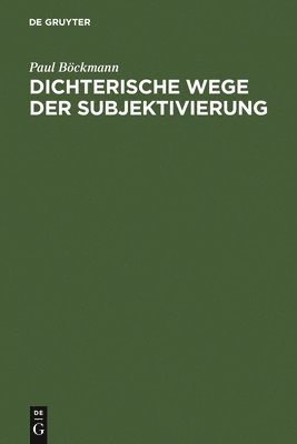 bokomslag Dichterische Wege der Subjektivierung