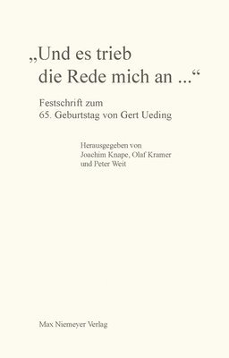 bokomslag "Und es trieb die Rede mich an..."