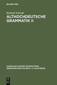 bokomslag Althochdeutsche Grammatik II
