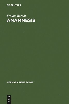 bokomslag Anamnesis